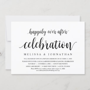 Invitation Heureusement Jamais Après Mariage Elopement Célébr