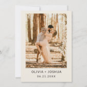 Invitation Heureusement Jamais Après Mariage Fête Minimaliste (Dos)