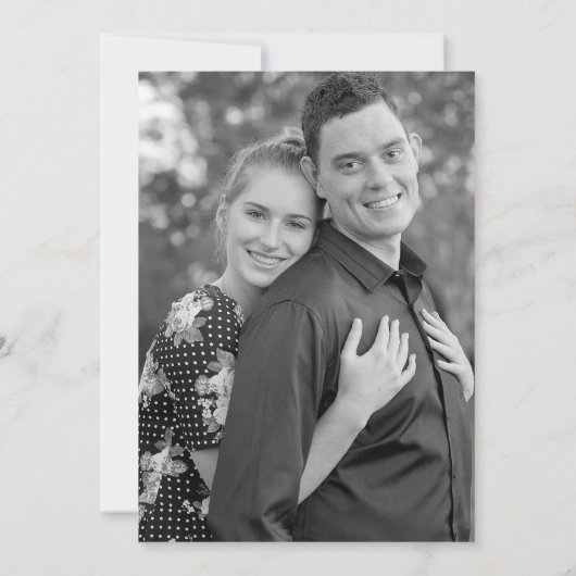 Invitation Heureusement Jamais Après Mariage Photo Enregistre (Dos)