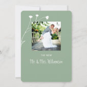 Invitation Heureusement Jamais après mariage photos de fête (Dos)