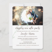 Invitation Heureusement Jamais après mariage photos de fête (Devant)