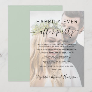 Invitation Heureusement Jamais Après Photo Mariage Réception 