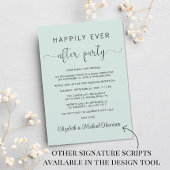 Invitation Heureusement Jamais Après Photo Mint Mariage Récep