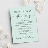 Invitation Heureusement Jamais Après Photo Mint Mariage Récep