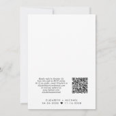 Invitation Heureusement Jamais Après Photo QR Code Réception  (Dos)