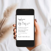 Invitation Heureusement Jamais Après Photo QR Code Réception