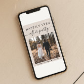 Invitation Heureusement Jamais Après Photo Taupe Réception Ma