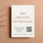 Invitation Heureusement Jamais après QR Code Cream Réception 