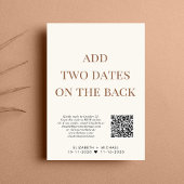 Invitation Heureusement Jamais après QR Code Cream Réception 