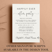 Invitation Heureusement Jamais après QR Code Cream Réception 