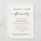 Invitation Heureusement Jamais après QR Code Cream Réception  (Devant)