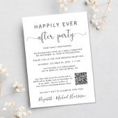 Invitation Heureusement Jamais après QR Code Photo Mariage Ré