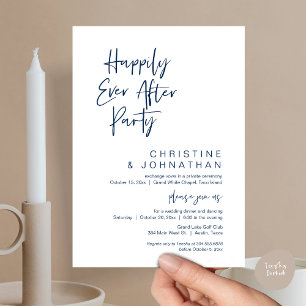 Invitation Heureusement Jamais Après, Soirée Mariage moderne