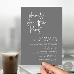 Invitation Heureusement Jamais Après, Soirée Mariage moderne