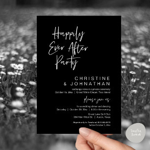 Invitation Heureusement Jamais Après, Soirée Mariage moderne