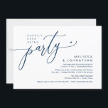 Invitation Heureusement Jamais Après Un Mariage De Fête Récep<br><div class="desc">Marquez le début de votre éternité avec élégance en utilisant notre carte d'invitation à la célébration de l'élévation mariage à thème bleu marine contemporaine, "Happily Ever After Party". Parfait pour les couples qui souhaitent profiter de leur joyeux événement, cette invitation exhale le raffinement avec un soupçon de jeu, préparant le...</div>