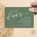 Invitation Heureusement Jamais Après Un Mariage De Fête Récep<br><div class="desc">Marquez le début de votre éternité avec élégance en utilisant notre moderne vert rustique moderne vert vert thème mariage elopement carte d'invitation, "Happily Ever After Party". Parfait pour les couples qui souhaitent profiter de leur joyeux événement, cette invitation exhale le raffinement avec un soupçon de jeu, préparant le terrain pour...</div>