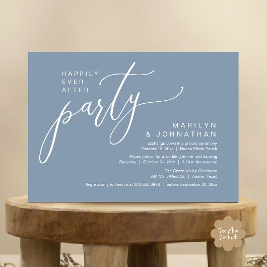 Invitation Heureusement Jamais Après Un Mariage De Fête Récep