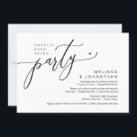 Invitation Heureusement Jamais Après Un Mariage De Fête Récep<br><div class="desc">Marquez le début de votre éternité avec élégance en utilisant notre carte d'invitation à la célébration de l'élévation mariage à thème contemporain noir et blanc, "Heureusement toujours après la fête". Parfait pour les couples qui souhaitent profiter de leur joyeux événement, cette invitation exhale le raffinement avec un soupçon de jeu,...</div>