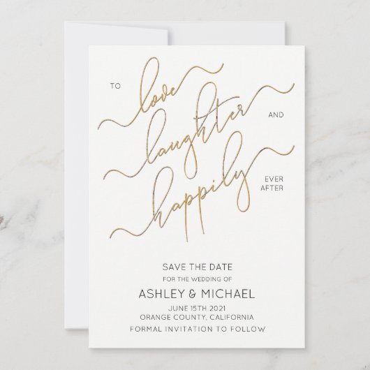 Invitation Heureusement Jamais Après Un Mariage De Script Enr (Devant)
