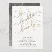 Invitation Heureusement Jamais Après Un Mariage De Script Enr (Devant / Derrière)