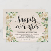 Invitation Heureusement pour toujours, Elopement Réception In (Devant / Derrière)