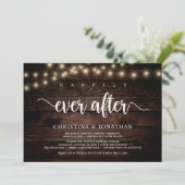 Invitation Heureusement pour toujours, Rustic Mariage Elopeme (Debout devant)