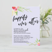 Invitation Heureusement toujours après aquarelle Fleurs sur L (Debout devant)