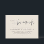 Invitation Heureusement toujours après Brunch Wedding Party,<br><div class="desc">Marquez le début de votre éternité avec élégance grâce à notre carte d'invitation à célébrer l'élégance de notre mariage moderne et à thème contemporain, "Happily Ever After brunch". Parfait pour les couples qui souhaitent profiter de leur joyeux événement, cette invitation exhale le raffinement avec un soupçon de jeu, préparant le...</div>