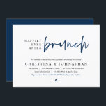 Invitation Heureusement toujours après Brunch Wedding Party,<br><div class="desc">Marquez le début de votre éternité avec élégance en utilisant notre carte d'invitation à la célébration de l'élévation mariage bleu marine contemporaine, "Happily Ever After brunch". Parfait pour les couples qui souhaitent profiter de leur joyeux événement, cette invitation exhale le raffinement avec un soupçon de jeu, préparant le terrain pour...</div>