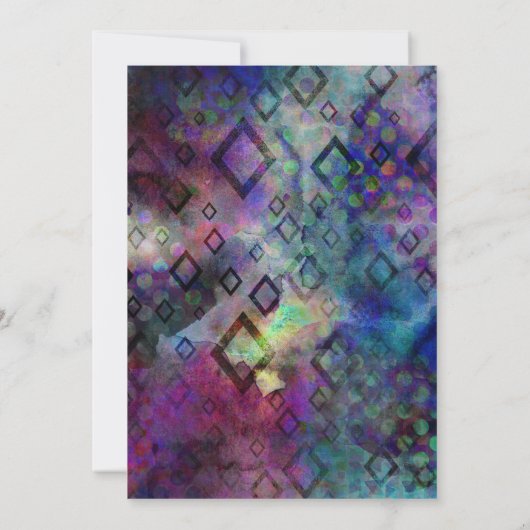 Invitation Heureusement toujours après Colorful Abstrait avec (Dos)