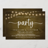 Invitation Heureusement toujours après la fête, String Lights (Devant / Derrière)