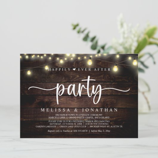 Invitation Heureusement toujours après la fête, String Lights (Debout devant)
