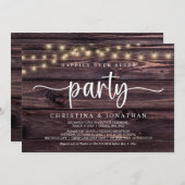 Invitation Heureusement toujours après la fête, String Lights (Devant / Derrière)