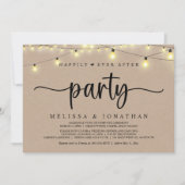 Invitation Heureusement toujours après la fête, String Lights (Devant)
