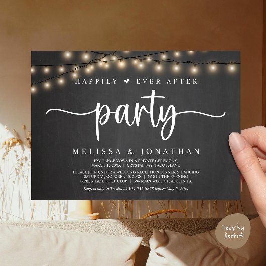 Invitation Heureusement toujours après la fête, String Lights