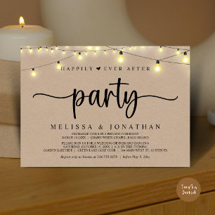 Invitation Heureusement toujours après la fête, String Lights