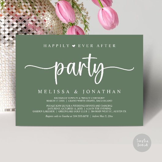 Invitation Heureusement toujours après la fête, String Lights
