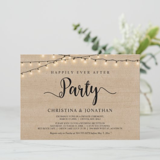 Invitation Heureusement toujours après la fête, String Lights (Debout devant)
