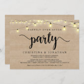 Invitation Heureusement toujours après la fête, String Lights (Devant / Derrière)