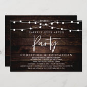 Invitation Heureusement toujours après la fête, String Lights (Devant / Derrière)