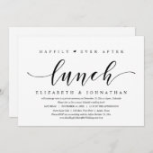 Invitation Heureux à jamais après le déjeuner, évasion amoure (Devant / Derrière)