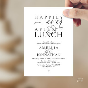 Invitation Heureux à jamais après le déjeuner Mariage moderne