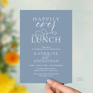 Invitation Heureux À Jamais Après le Déjeuner Post Mariage In