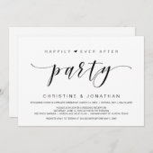 Invitation Heureux à jamais, Mariage Intime Fête (Devant / Derrière)