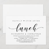 Invitation Heureux à tout jamais après le déjeuner, fuite de (Devant / Derrière)