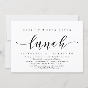 Invitation Heureux à tout jamais après le déjeuner, fuite de 