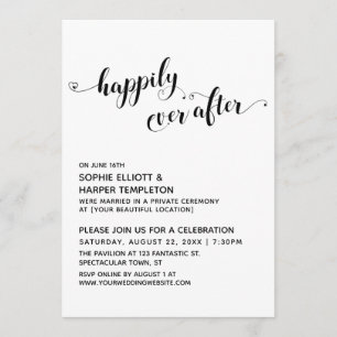 Invitation Heureux à tout jamais Réception de scénario de coe