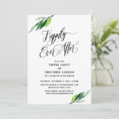 Invitation Heureux à tout jamais Script élaboré de verdure (Debout devant)