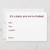 Invitation heureux anniversaire : cupcake géant : (Dos)